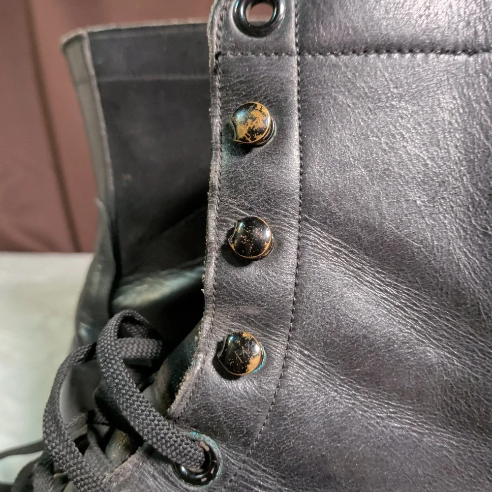 Vietnam Era Leather Combat Boots Mens Size 7N Biltrite Griplug Soles USA Utility